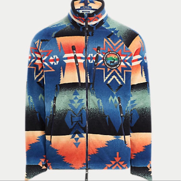 🔥 Polo Ralph Lauren Southwestern Print Beacon Fleece jacket Mens XL Worn 1x🏇🏼 - Picture 3 of 14